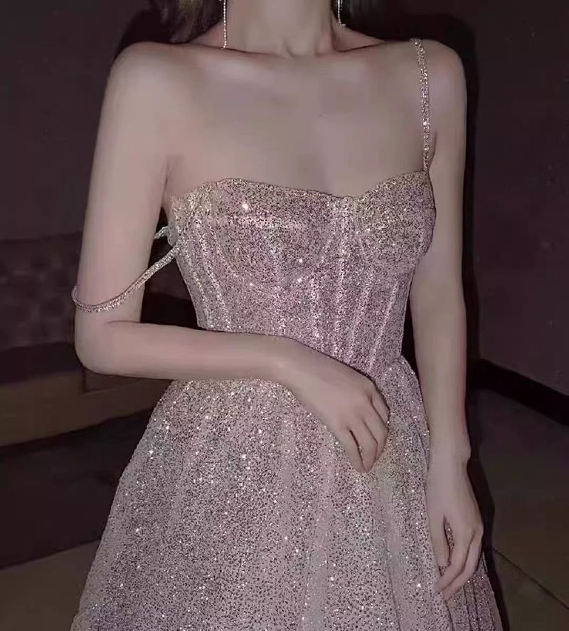 Shiny Sparkling Bustier Corset Bodice Gown Dress - Image 7