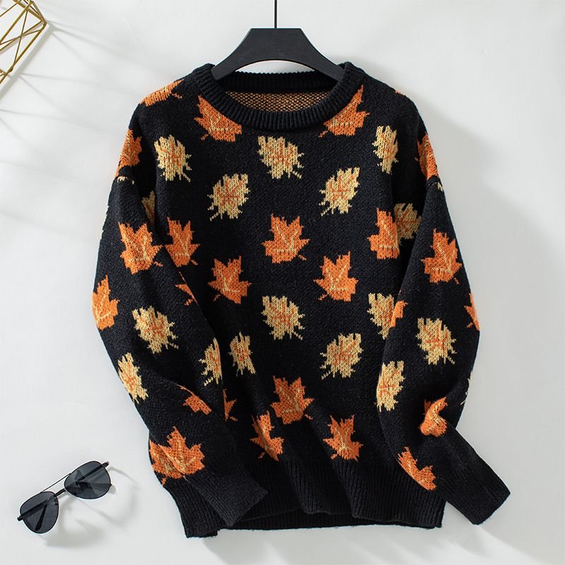 Maple Knitted Oversized Crewneck Sweaters - Image 5