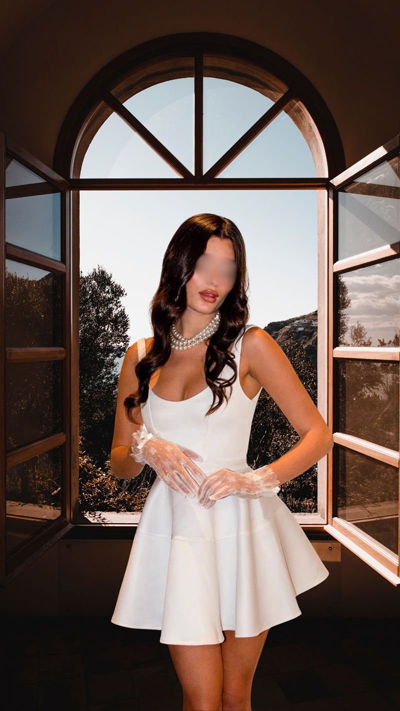 Princess A-line Short Mini Cocktail White Party Dress - Image 3