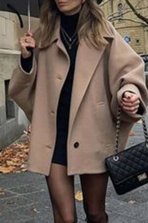 Classic Oversized Short Wool Blend Coat