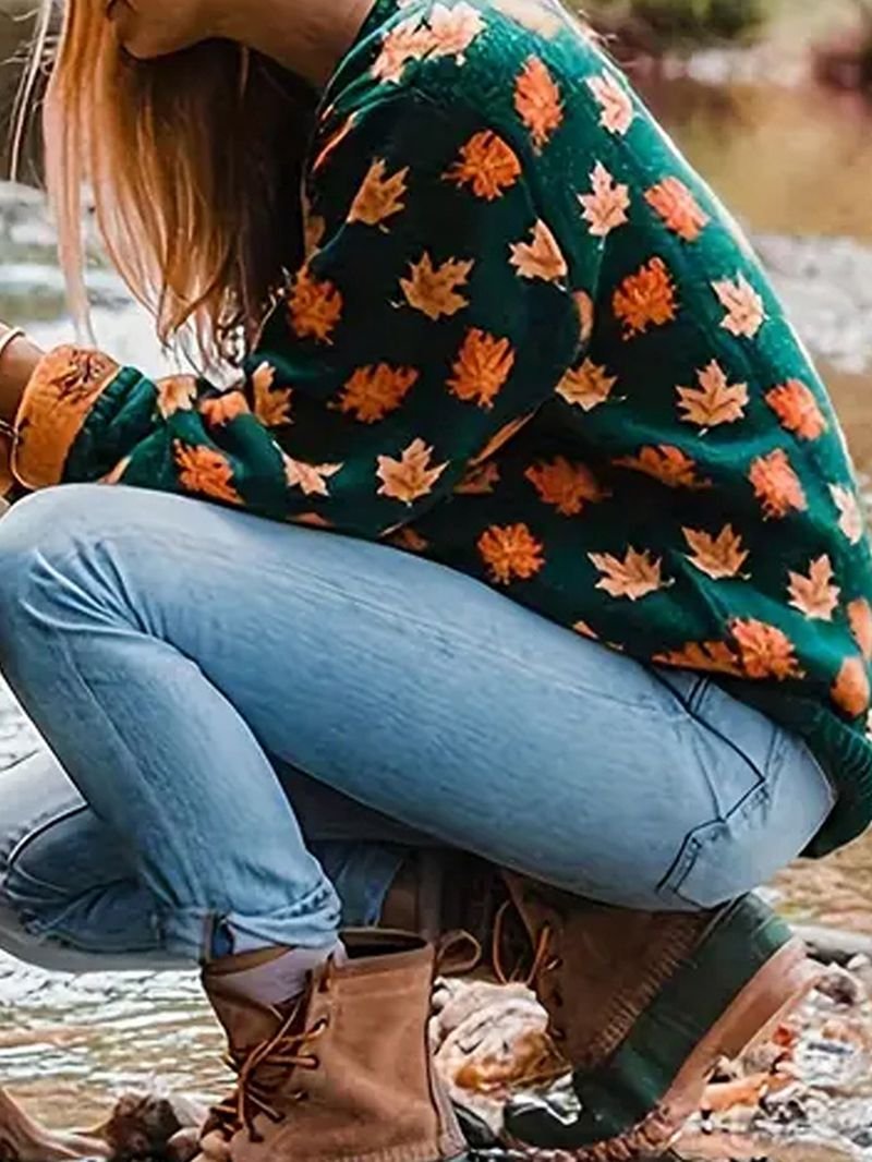 Maple Knitted Oversized Crewneck Sweaters - Image 11