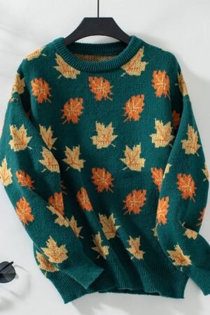 Maple Knitted Oversized Crewneck Sweaters